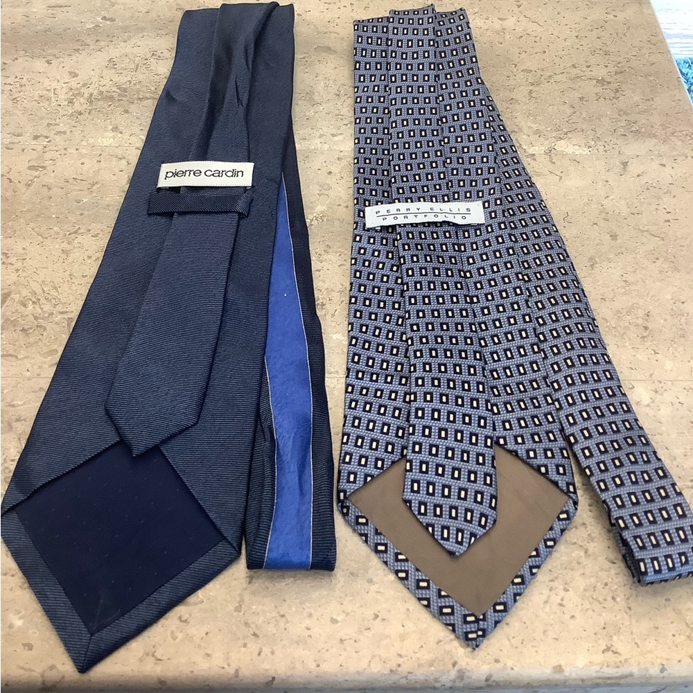 Perry Ellis Portfolio & Pierre Cardin 100% silk necktie bundle deal.